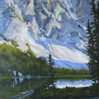 afternoon light moraine lake