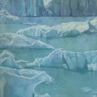floating ice off mount edith cavell