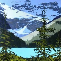 light on victoria glacier - lake louise