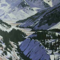 receding glacier-columbia icefields
