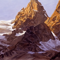 sunrise over the bugaboos