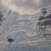 waves of ice and snow (victoria glacier)