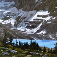 flash of light on glacier