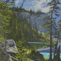 path along water's edge - lake o'hara