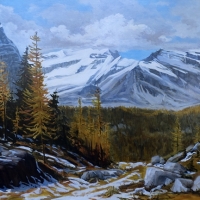 view below opabin plateau
